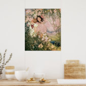 Kinder im Frühling von Ruth Hallock Poster (Küche)