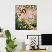 Kinder im Frühling von Ruth Hallock Poster (Heimbüro)