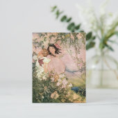 Kinder im Frühling von Ruth Hallock Postkarte (Stehend Vorderseite)