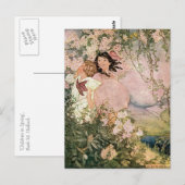 Kinder im Frühling von Ruth Hallock Postkarte (Vorne/Hinten)
