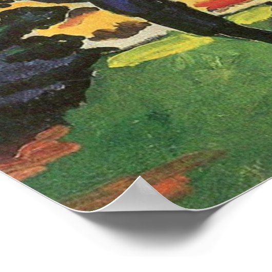 Kinder im Garten von August Macke Poster (Ecke)