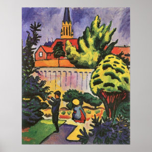 Kinder im Garten von August Macke Poster