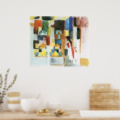 Kinder im Gemüseshop (I) von August Macke Poster (Küche)