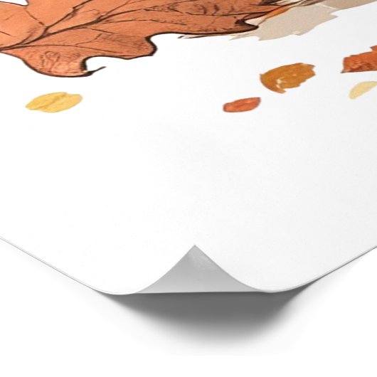 Kinder im Herbst Poster (Ecke)