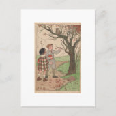 Kinder im Herbst Postkarte (Vorderseite)