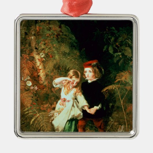 Kinder im Holz Ornament Aus Metall (Vorne)