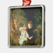 Kinder im Holz Ornament Aus Metall (Links)