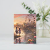 Kinder im Karneval Postkarte (Stehend Vorderseite)