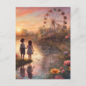 Kinder im Karneval Postkarte (Vorderseite)