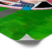 Kinder im Karneval Whimsical Art Poster (Ecke)