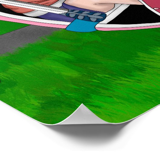 Kinder im Karneval Whimsical Art Poster (Ecke)