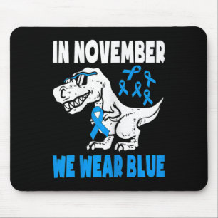 Kinder im November Wir tragen blaues Diabetes. Mousepad