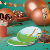 Kinder im Park Pappteller