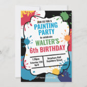 Kinder im Party malen Party Einladung (Vorderseite)