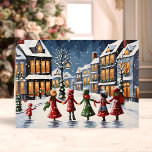 Kinder im Snowy Village Weihnachten<br><div class="desc">Erleben Sie den festlichen Geist mit der Weihnachtskarte für Kinder im Snowy Village! Diese bezaubernde Karte zeigt eine bezaubernde Darstellung der Kinder, die sich fröhlich in einem malerischen schneebedeckten Dorf zurechtkommen und die Wärme und Magie von Weihnachten einfangen. Ideal, um Freunden und Familie herzliche Urlaubssegmente zu schicken, erinnert diese Karte...</div>