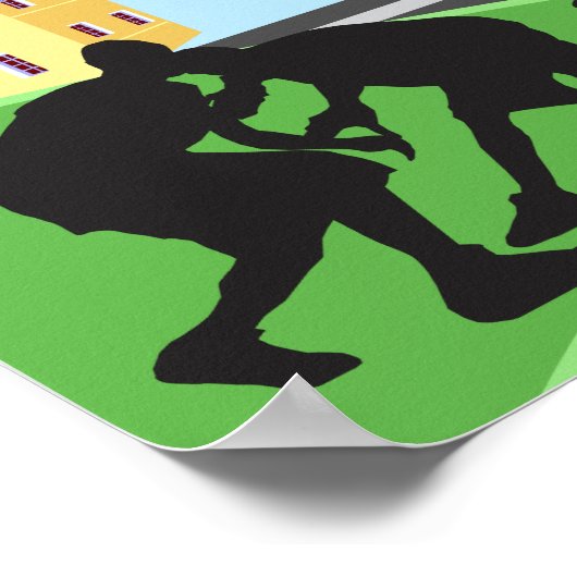 Kinder im Spiel bitte abmelden Poster (Ecke)