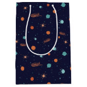 Kinder im tiefen Weltraum schießen Sterne Planeten Mittlere Geschenktüte (Vorderseite)