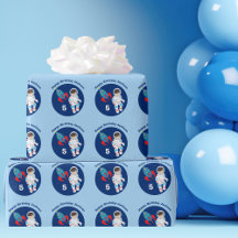 Kinder im Weltraum Astronaut Custom Blue Birthday