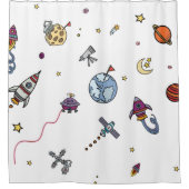 Kinder im Weltraum Duschvorhang (Vorderseite)