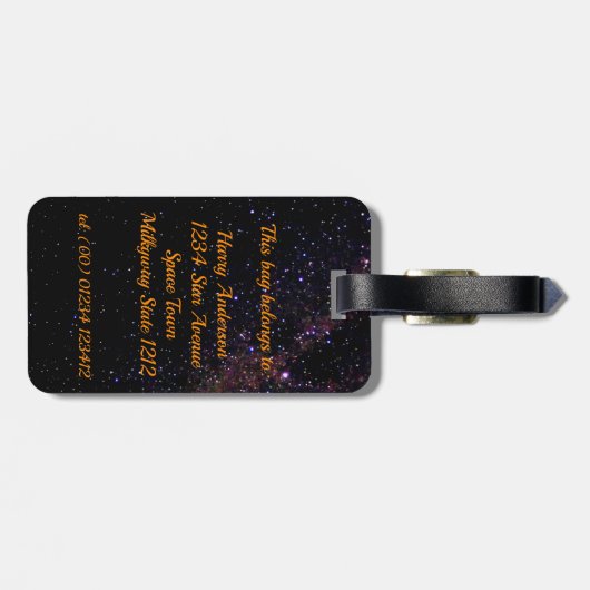 Kinder im Weltraum Gepäckanhänger (Rückseite horizontal)