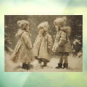 Kinder im Winter Fensteraufkleber (Blatt 3)