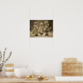 Kinder im Winter Poster (Küche)