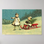 Kinder im Winter Poster (Vorne)