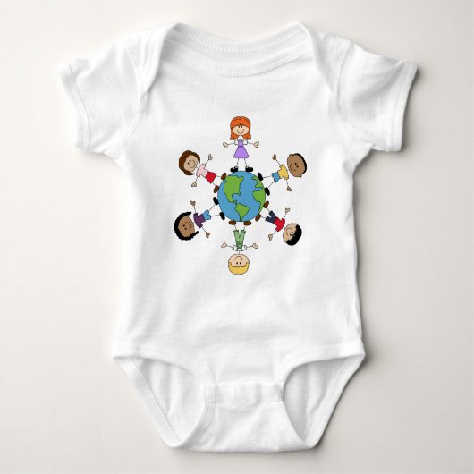 Kinder in aller Welt Baby Strampler (Vorderseite)