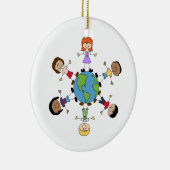 Kinder in aller Welt Keramik Ornament (Rechts)