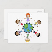 Kinder in aller Welt Postkarte (Vorne/Hinten)