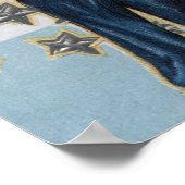 Kinder in Blau, Weiß und Rosa Poster (Ecke)