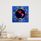 Kinder in der ganzen Welt, Leinwand drucken: Poster (Küche)