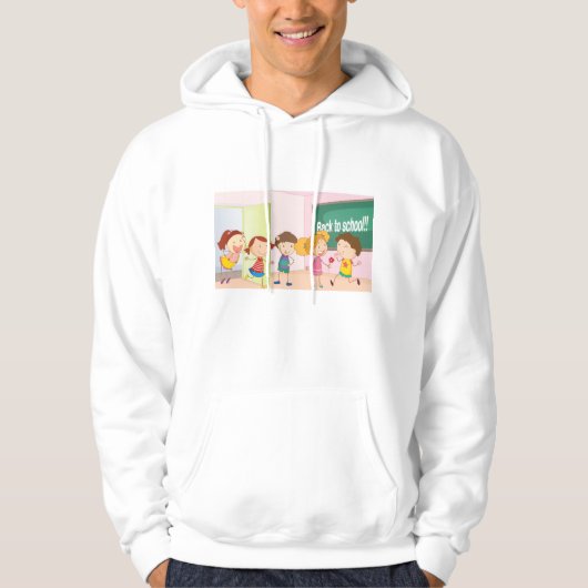 Kinder in der Schule Mens Hoodie (Vorderseite)