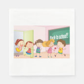Kinder in der Schule Papier Napkins Serviette (Vorderseite)