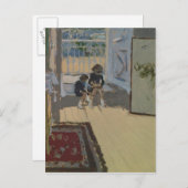 Kinder in einem Zimmer, 1893 Postkarte (Vorne/Hinten)