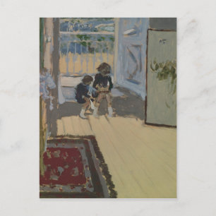 Kinder in einem Zimmer, 1893 Postkarte