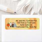 Kinder in Halloween-Kostümen Adressetiketten (Insitu)
