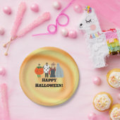 Kinder in Kostümen Frohe Halloween-Teller Pappteller (Party)