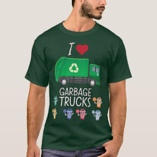 Kinder in Liebe Müllwagen T-Shirt Recycelnd Müllei