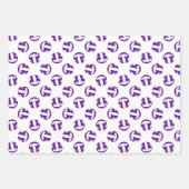 Kinder in lila Farbe spielen Volleyball Geschenkpapier Set (Vorderseite 3)