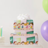 Kinder in Schulabbrechern Geschenkpapier