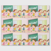 Kinder in Schulabbrechern Geschenkpapier (Flach)