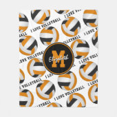 Kinder in schwarz-orangefarbenen Lieben Fleecedecke (Vorderseite)