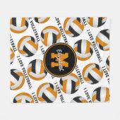 Kinder in schwarz-orangefarbenen Lieben Fleecedecke (Vorderseite (Horizontal))