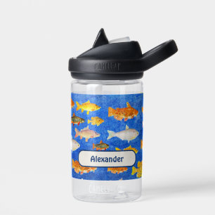 Kinder Individuelle Name Fisch im Meer thematisch Trinkflasche