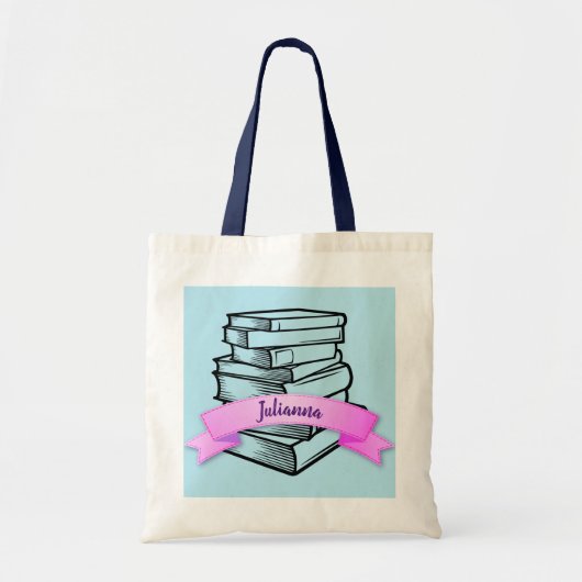 Kinder Individuelle Name Schule/Bibliothek Bag Tragetasche (Vorne)