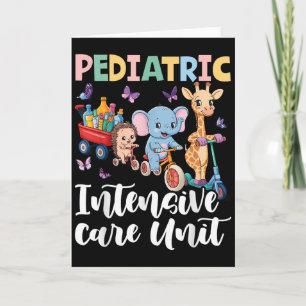 Kinder-Intensivstation Süße Tiere Groovy Karte
