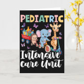 Kinder-Intensivstation Süße Tiere Groovy Karte (Gelbe Blume)