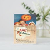 Kinder Jack O Lantern Ellen Clapsaddle Postkarte (Stehend Vorderseite)