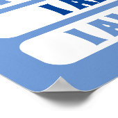 Kinder jagen blaue Affirmationen für die Kindergar Poster (Ecke)